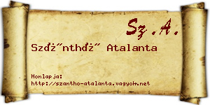 Szánthó Atalanta névjegykártya